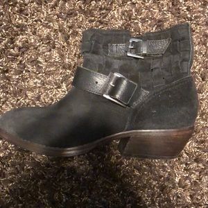 Adam Tucker suede booties